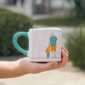 CANECA QUADRADA PAI COM ILUSTRAÇÃO - 380ML UN
