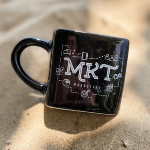 CANECA QUADRADA PRETA MARKETING - 380ML UN
